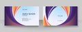 Modern colorful business card design template. Creative elegant and clean business card template with corporate concept and Royalty Free Stock Photo