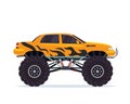 Modern Colorful Customized Monster Truck Vehicle Illustration Royalty Free Stock Photo