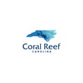 Modern colorful design CORAL REEF logo design