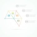 Modern colorful design triangles infographic with place for your text. Can be used for web design, business presentation Royalty Free Stock Photo