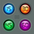 Modern colorful digital timer