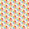 Modern colorful floral bouquet surface pattern design Royalty Free Stock Photo