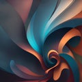 Modern colorful flow poster, Liquid wave shape in dark background, art design for your design project, illustration. wallpaper of Royalty Free Stock Photo