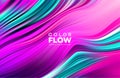 Modern colorful flow poster. Wave Liquid shape in color background. Art design for your design project. Vector