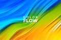 Modern colorful flow poster. Wave Liquid shape in color background. Art design for your design project. Vector