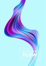 Modern colorful flow poster. Wave Liquid shape in color background. Art design for your design project. Vector