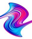 Vector illustration: Modern colorful flow poster. Wave paint liquid shape on white background. Abstract design