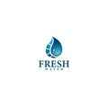 Modern colorful FRESH WATER heathy logo design
