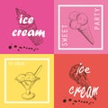 Ice cream posters Royalty Free Stock Photo