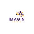 Modern colorful IMAGIN STUDIO circle logo design Royalty Free Stock Photo