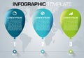 Modern colorful infographics options template vector with blue ballon. Can be used for web design, brochure, presentations and