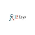 Modern Colorful 12 Keys Lock Wrench Logo design