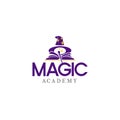 Modern colorful MAGIC ACADEMY book logo design