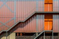 Modern colorful orange facade Royalty Free Stock Photo