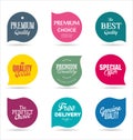 Modern colorful sales badges collection