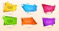Modern colorful set of trendy abstract banners. Vector bright template banners. Modern style labels Flat geometric Royalty Free Stock Photo