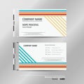 Modern colorful stripe lines name card template.
