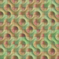 Modern colorful wave pattern consisting of square tiles lined up in a grid. 3d rendering digital illustration Royalty Free Stock Photo
