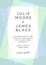 Modern Colorful Wedding Invitation template