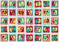 Modern colourful background made of abstract tiles