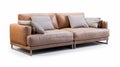 Modern Comfort: Stylish Sofa for Home Interiors, Contemporary Living Room Furniture. Royalty Free Stock Photo