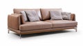 Modern Comfort: Stylish Sofa for Home Interiors, Contemporary Living Room Furniture. Royalty Free Stock Photo