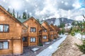 Modern and comfortable wooden cottages. Accommodation in the ski resort `Bukovel`, Ukraine