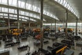 Modern commercial area at Terminal 2 at Heathrow Airport, London, UK