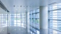 Modern commercial building lobby office corridor French window Royalty Free Stock Photo