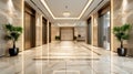 Modern commercial building lobby, office corridor, hotel passageway Royalty Free Stock Photo