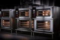 modern commercial ovens and ranges with sleek design and digital displays