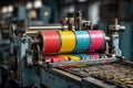 Modern Commercial Printer for High-Volume Label Manufacturing Royalty Free Stock Photo