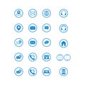 Modern communication contact us icon set Royalty Free Stock Photo