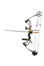 Modern compound bow and arrow isolated Royalty Free Stock Photo