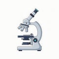 Modern compound microscope for scientific research and education Royalty Free Stock Photo