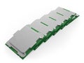 Modern Computer Core Processing Unit CPU Row