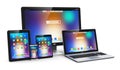 Modern computer devices Royalty Free Stock Photo