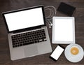 Modern computer devices Royalty Free Stock Photo