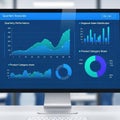 Modern Computer Displaying Financial Performance Analytics Royalty Free Stock Photo