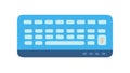Modern Computer Keyboard Flat Style Design, vector design Generative AI Royalty Free Stock Photo
