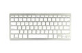 Modern computer keyboard isolated on white background with clipping path. material made from aluminum and plastic. Royalty Free Stock Photo