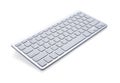 Modern computer keyboard isolated on white background with clipping path. material made from aluminum and plastic. Royalty Free Stock Photo