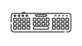 Modern Computer Keyboard Layout Vector Icon, vector design Generative AI Royalty Free Stock Photo