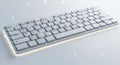 White keyboard with glowing festive sparkles Royalty Free Stock Photo