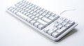 modern computer keyboard white background