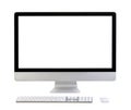 Modern computer monitor with blank screen Royalty Free Stock Photo