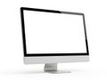 Modern computer monitor isolated on white background Royalty Free Stock Photo