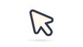 Modern Computer Mouse Cursor Icon Royalty Free Stock Photo