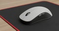 Modern computer mouse with a white smooth surface and ergonomic Royalty Free Stock Photo
