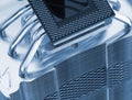 Modern computer processor with big cooler Royalty Free Stock Photo